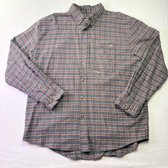 Drake Waterfowl Other - Drake Waterfowl Plaid Shirt Mens XL Green Zip Pocket Button Down
